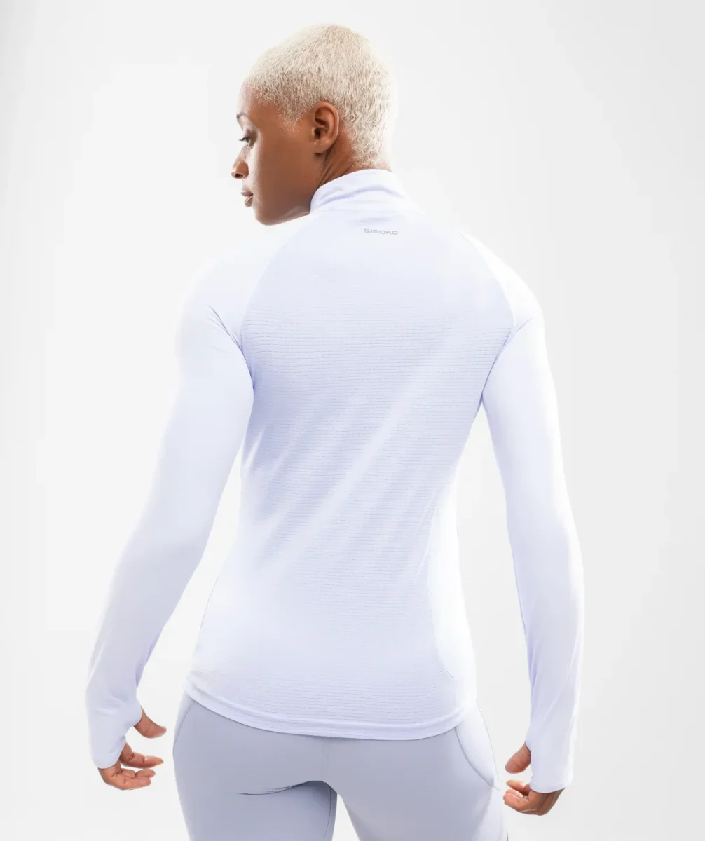 Pull running demi-zip femme Center Lilac – Image 2