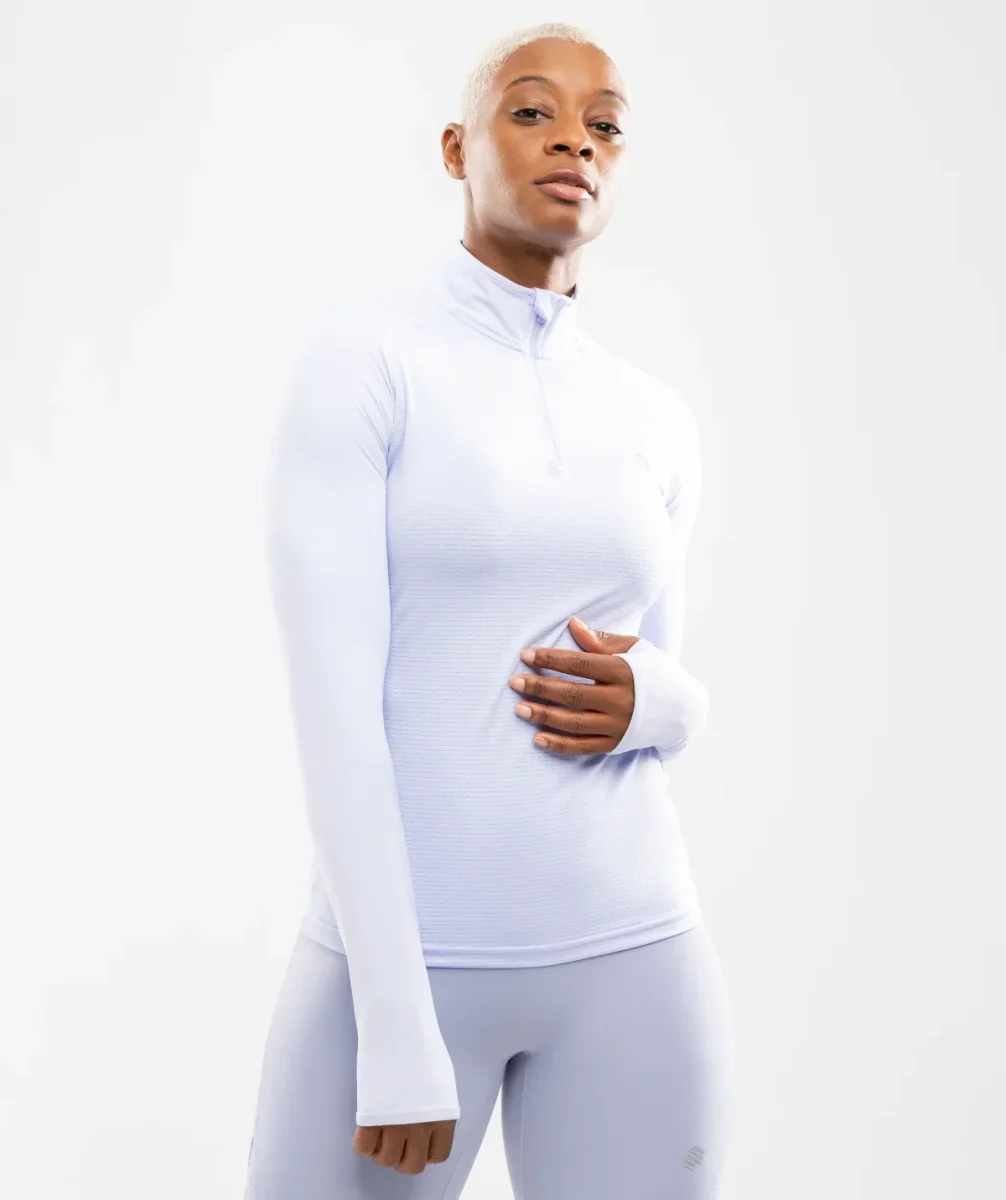 Pull running demi-zip femme Center Lilac